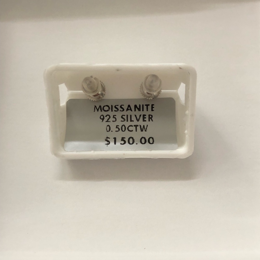 925SS Moissanite Earrings - Picture 2 of 2